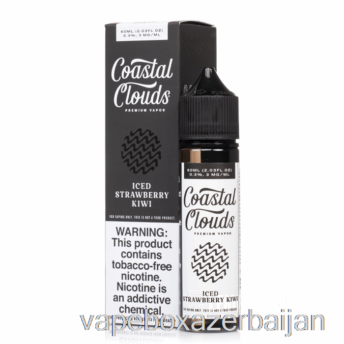 E-Juice Vape ICED Strawberry Kiwi - Coastal Clouds Co. - 60mL 0mg